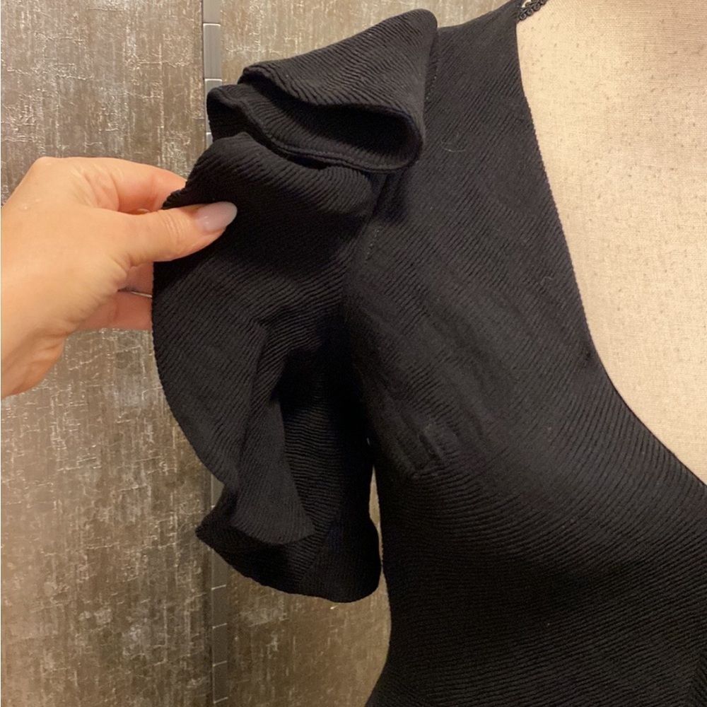 Sandro Elegant Black Mini Dress, US4 - Picture 4 of 13